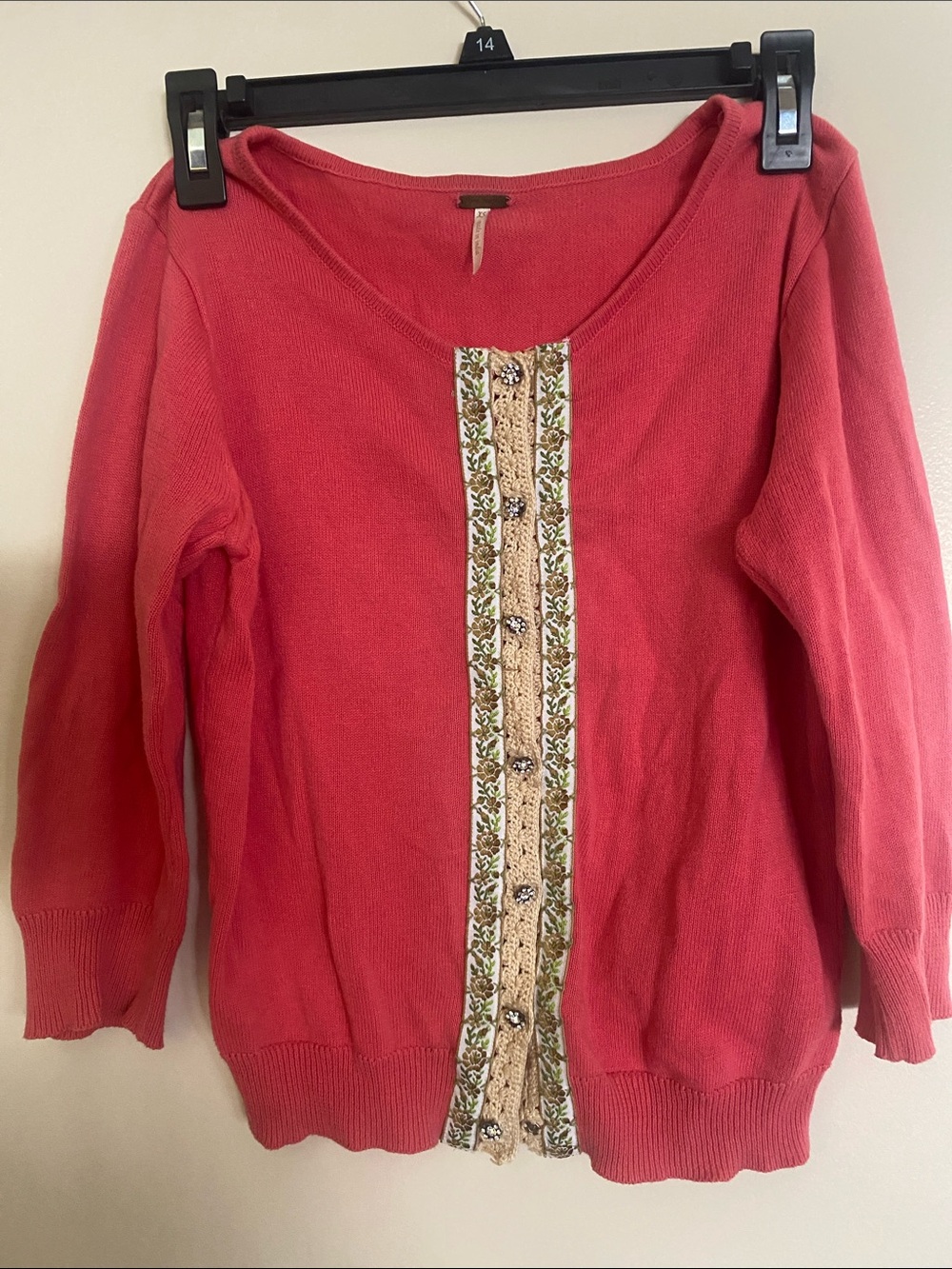 Vintage Free People Coral Cardigan